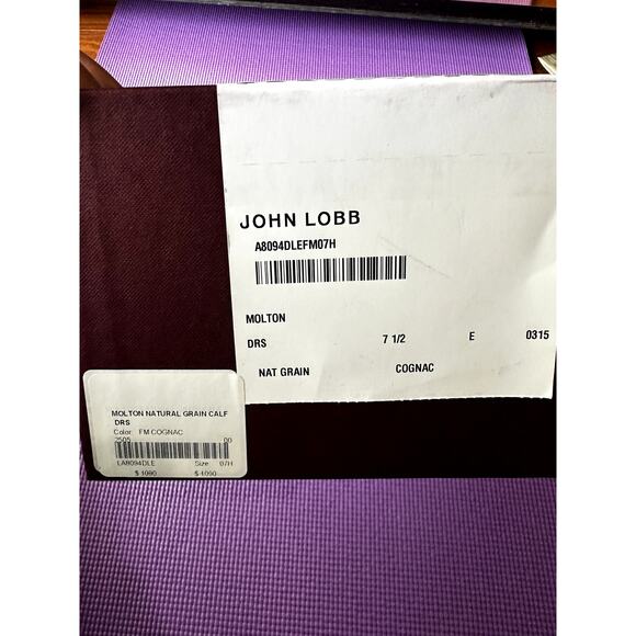 John Lobb Men Molton Sneakers Trainers NEW Size 7.5 UK, 8.5 US Cognac Leather - Picture 15 of 16